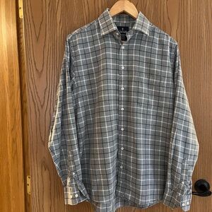 Stafford Gray Checkered Men's Shirt